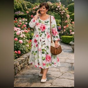 Floral Midi dress size 5X.